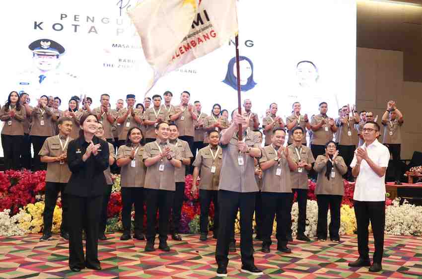 Wali Kota Palembang, Ratu Dewa menghadiri sekaligus menyaksikan pelantikan Pengurus Komite Olahraga Masyarakat Indonesia (KORMI) Kota Palembang Masa Bakti 2026–2030 yang dipimpin oleh Zulfikar Muharrami, Rabu (8/7/2026). Foto: Kominfo Palembang.