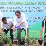 Wakil Gubernur Sumatera Selatan (Sumsel) H. Cik Ujang menghadiri sekaligus melaunching Pengembangan Ekosistem Rantai Pasok Gerakan Sumsel Mandiri Pangan–Makan Bergizi Gratis (GSMP-MBG) yang dirangkaikan dengan High Level Meeting (HLM) Tim Pengendalian Inflasi Daerah (TPID) Provinsi Sumatera Selatan di Lanud Sri Mulyono Herlambang, Kamis (30/7/2026). Foto: Humas Pemprov Sumsel.