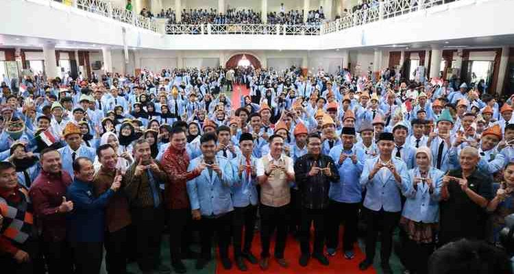 Wali Kota Palembang, Ratu Dewa hadiri secara langsung kegiatan Pengenalan Budaya Akademik dan Kemahasiswaan (PBAK) SWARNA di Gedung Academic Center UIN Raden Fatah Palembang, Kamis (20/8/2026). Foto: Kominfo Palembang.