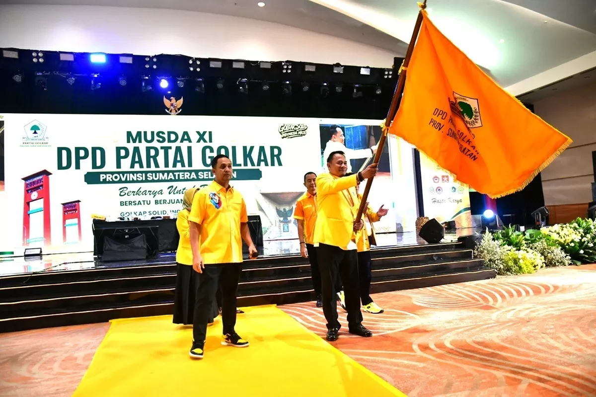 Andie Dinialdie usai terpilih sebagai Ketua DPD Golkar Sumsel periode 2026-2030. Foto: ISt