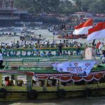 Suasana lomba perahu bidar di Sungai Musi, Palembang, Senin (17/8/2026). Foto: Kominfo Palembang.