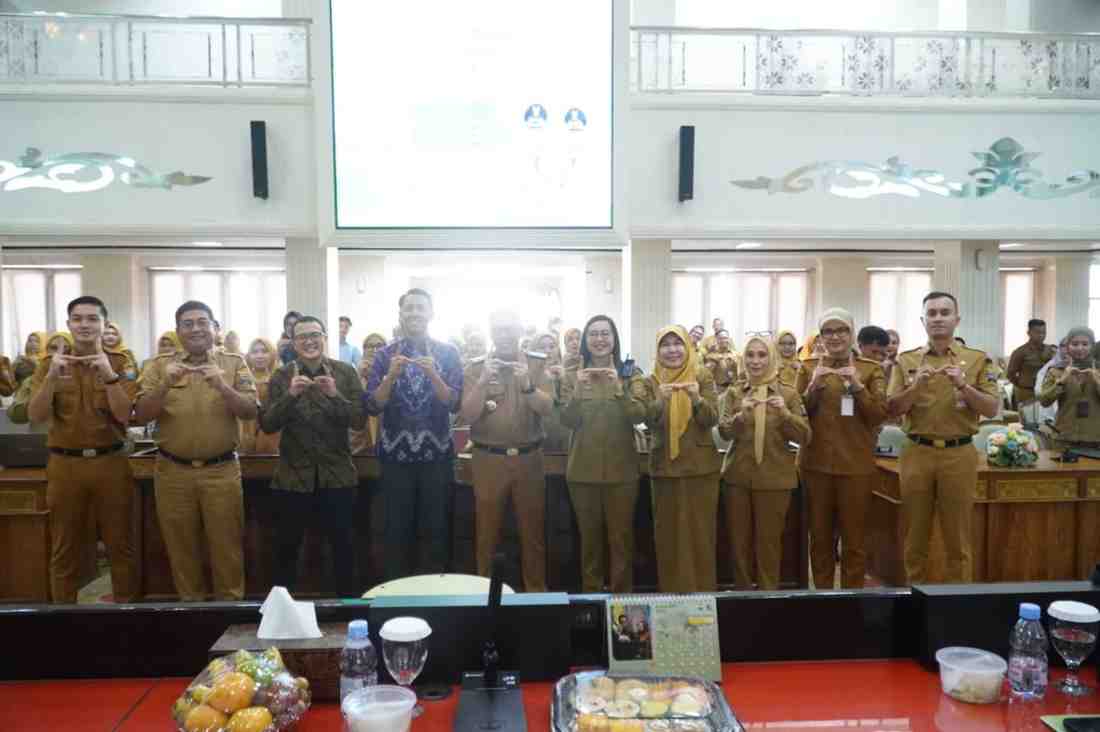 Kegiatan sosialisasi Aplikasi KAWAL PAK WALI (Koordinasi Agenda dan Penjadwalan Pimpinan melalui Kolaborasi dan Wadah Layanan Terintegrasi) di Ruang Parameswara Setda Kota Palembang, Senin (10/8/2026). Foto: Kominfo Palembang.