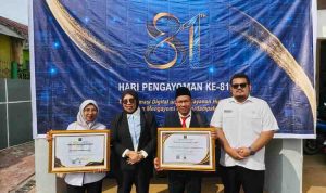 harga Staf Ahli Bupati Muba Bidang Keuangan Haryadi SE MSi, dalam rangkaian Tasyakuran Hari Pengayoman ke-81 Tahun 2026 di Kantor Wilayah Kementerian Hukum Provinsi Sumatera Selatan, Rabu (19/8/2026). Foto: Kominfo Muba.