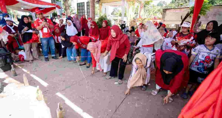 Suasana kemeriahan perayaan HUT RI di lapangan Desa Ibru, Kecamatan Mestong, Kabupaten Muaro Jambi, Sabtu (22/8/2026). Foto: IST/Dok BRI