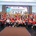 Bupati Musi Banyuasin (Muba) HM Toha Tohet, SH melepas 74 anggota Pramuka Muba yang akan mengikuti Jambore Nasional (Jamnas) XII Tahun 2026. Kontingen tersebut dilepas di Pendopoan Griya Bumi Serasan Sekate, Selasa (11/8/2026). Foto: Kominfo Muba.