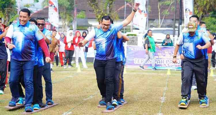 Para ASN Pemkab Muba yang lomba dalam rangka HUT RI, Selasa (18/8/2026). Foto: Kominfo Muba.