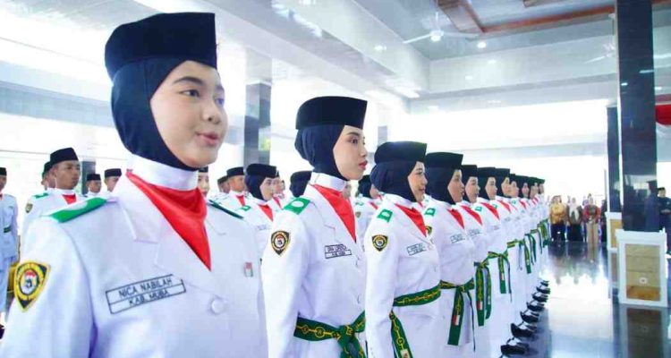 Para anggota Paskibraka Kabupaten Muba yang akan menjalankan tugas pada upacara 17 Agustrus 2026 mendatang. Foto: Kominfo Muba.