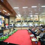 Gubernur Sumatera Selatan Dr. H. Herman Deru melalui Sekretaris Daerah (Sekda) Sumsel Dr. Drs. H. Edward Candra, MH membuka Rapat Koordinasi Pengelolaan Keuangan Daerah Provinsi Sumatera Selatan di Auditorium Bina Praja, Jumat (21/8/2026). Foto: Humas Pemprov Sumsel.