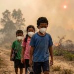 Ilustrasi anak dengan kabut asap. Foto: IST/inews.