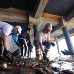 Wali Kota Palembang H Ratu Dewa, MSi turun langsung memimpin aksi bersih-bersih sampah di kawasan 7 Ulu, sekitar Jembatan Ampera, Sabtu (12/9/2026). Foto: Kominfo Palembang.