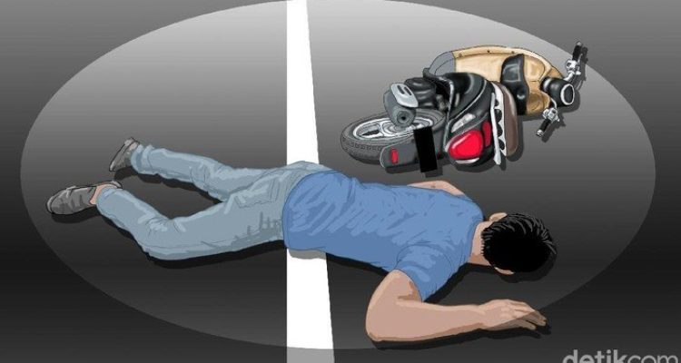 Ilustrasi kecelakaan motor. Foto: IST