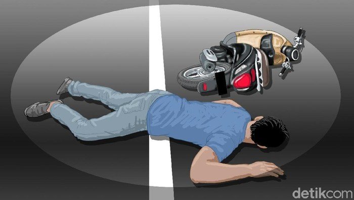 Ilustrasi kecelakaan motor. Foto: IST