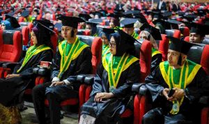wisudah-40kb Lebih dari 200 mahasiswa Institut Rahmaniyah Sekayu resmi menyandang gelar sarjana dalam Rapat Senat Terbuka Wisuda XXVIII Tahun 2026 di Opproom Pemkab Muba, Kamis (24/9/2026). Foto: Kominfo Muba.