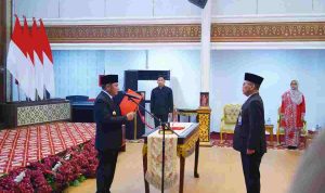 Farid-40kb Gubernur Sumatera Selatan, H. Herman Deru, secara resmi mengukuhkan Farid Firman, S.E., M.Si., sebagai Kepala Perwakilan Badan Pengawasan Keuangan dan Pembangunan (BPKP) Provinsi Sumatera Selatan. Prosesi pengukuhan yang berlangsung di Griya Agung, Palembang, pada Senin (05/10/2026). Foto: Kominfo Muba.