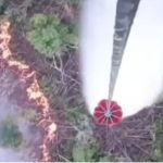 Pemadaman karhutla menggunakan bom air dari helikopter. Foto: IST