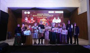 dangdut-40kb Para juara Grand Final Ikon Utama Bintang Dangdut di Gedung Kesenian Palembang, Rabu (28/10/2026). Foto: Kominfo Palembang.