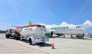 Pertamina Patra Niaga menyalurkan produk bahan bakar bioavtur atau Sustainable Aviation Fuel (SAF) ke maskapai nasional Citilink.(Dok. Pertamina Patra Niaga/Kompas.com )