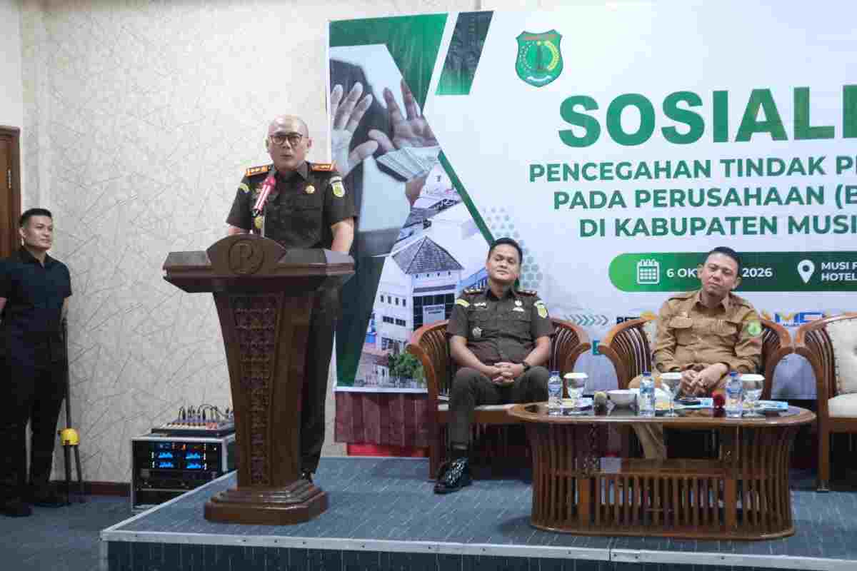 Suasana sosialisasi pencegahan tindak pidana korupsi pada Perusahaan (BUMD/BUMN) yang di inisiasi Bagian Perekonomian Setda Muba dan digelar di Hotel Grand Ranggonang Sekayu, Selasa (6/10/2026). Foto: Kominfo Muba.