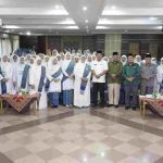Badan Kontak Majelis Taklim (BKMT) Kabupaten Musi Banyuasin menggelar Musyawarah Daerah (Musda) VI. Kegiatan berlangsung di Auditorium Pemkab Muba, Rabu (28/10/2026). Musda ini dihadiri Staf Ahli TP PKK Muba Liliyani A Rohman, Ketua Dharma Wanita Persatuan Muba Fatimah Syafarudin serta pengurus BKMT Kabupaten dan Kecamatan se-Muba. Foto: Kominfo Muba.