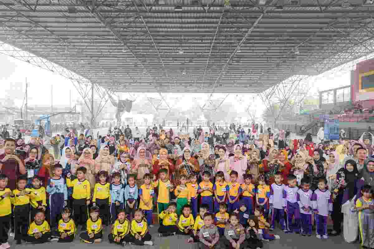 Kegiatan lomba mewarnai yang digelar dalam rangka Hari Jadi ke-70 Kabupaten Musi Banyuasin Tahun 2026, dihadiri langsung Bunda PAUD Muba Hj Patimah Toha Tohet, Staf Ahli TP PKK Muba Liliani Rohman Husen, Kamis (1/9/2026). Foto: Kominfo Muba.