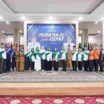 Ketua Forum Kabupaten Musi Banyuasin Sehat sekaligus Ketua TP PKK Kabupaten Muba, Hj Patimah Toha Tohet saat memimpin Rapat Koordinasi Persiapan Verifikasi Dokumen KKS Tahun 2027 dan Evaluasi Sembilan Tatanan KKS, Senin (20/10/2026). Foto: Kominfo Muba.